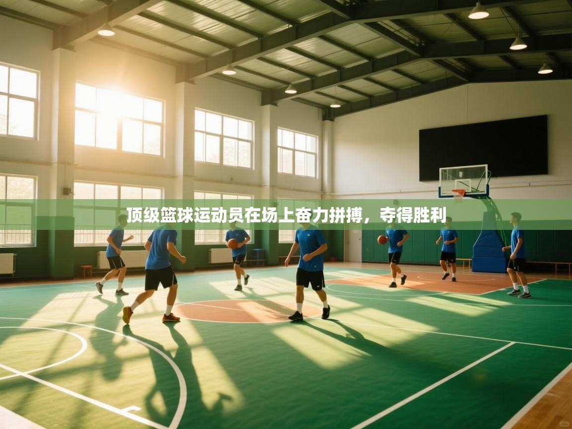 顶级篮球运动员在场上奋力拼搏，夺得胜利